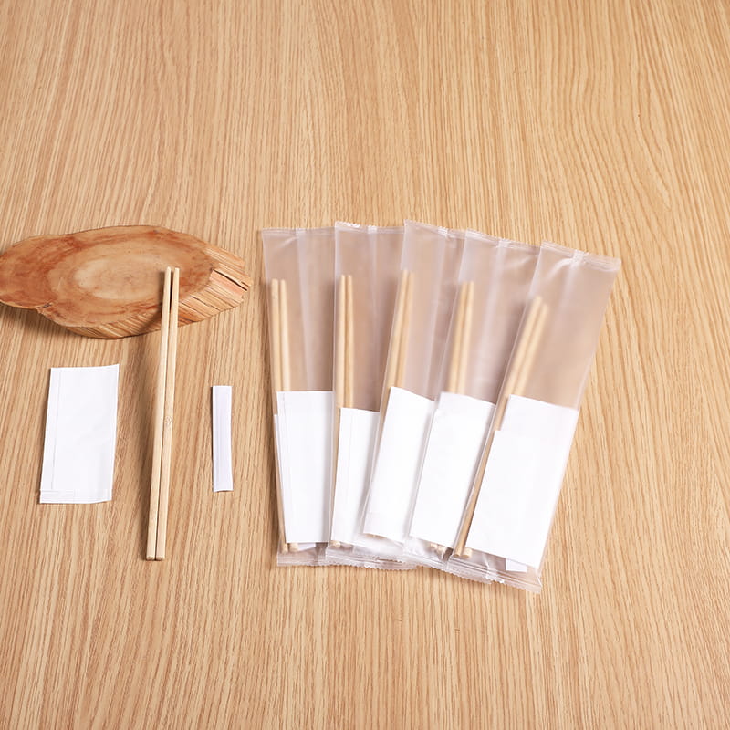 Set da 3 pezzi di sacchetto per pasti usa e getta con bacchette, tovagliolo da tavolo, set di pellicole composite glassate con stuzzicadenti