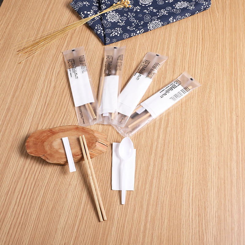 Set di bacchette per famiglie in bambù con set di pellicole composite glassate con tovagliolo per stuzzicadenti